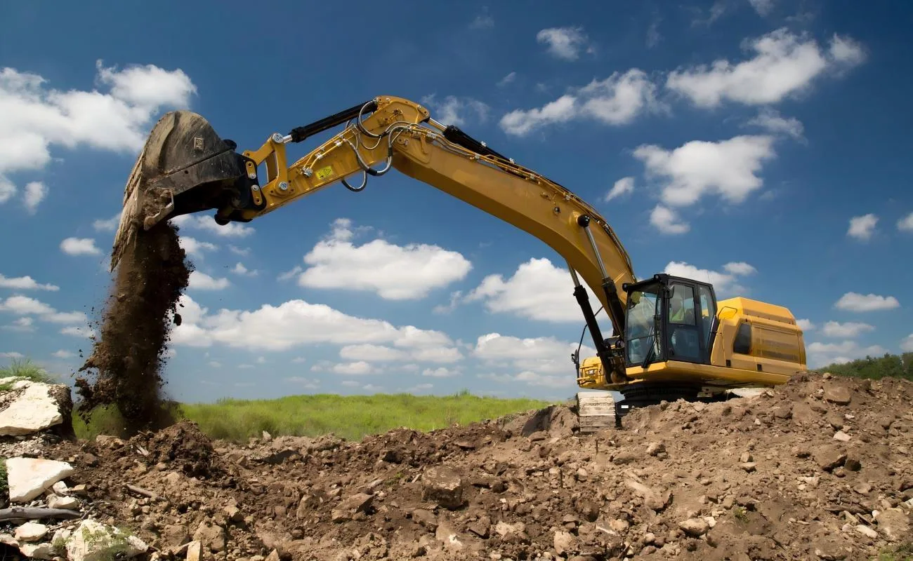 excavator working
