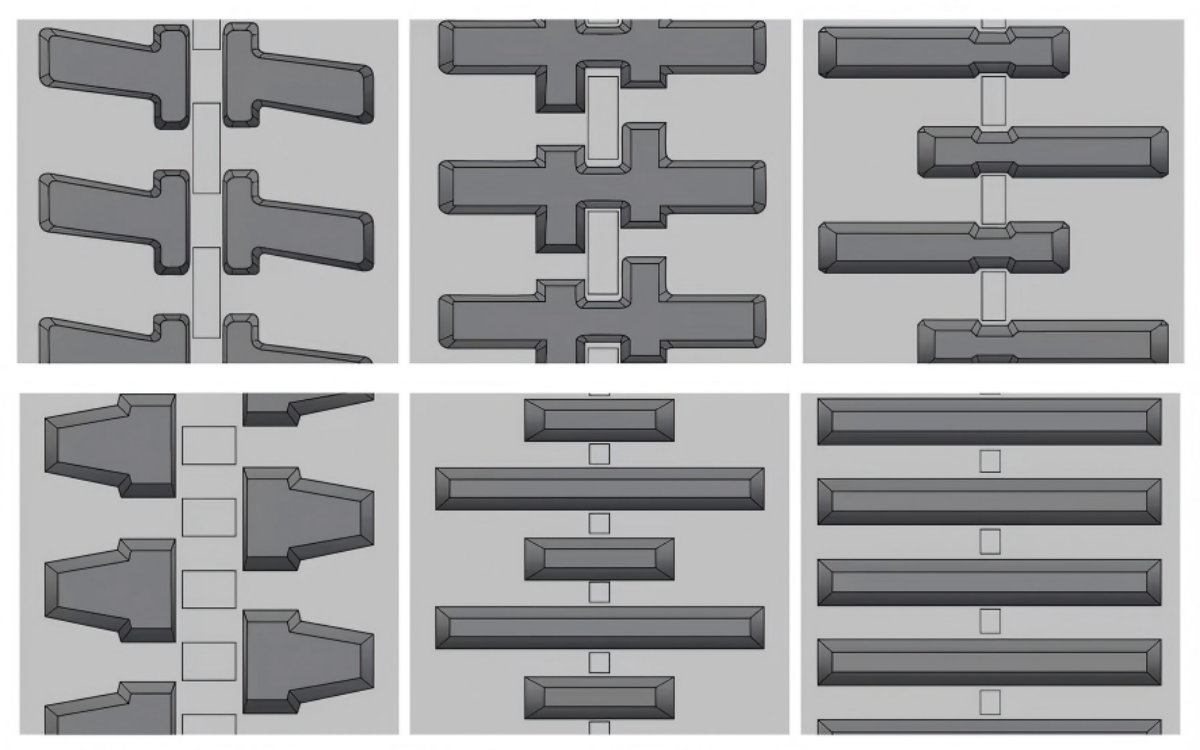 excavator rubber track pattern