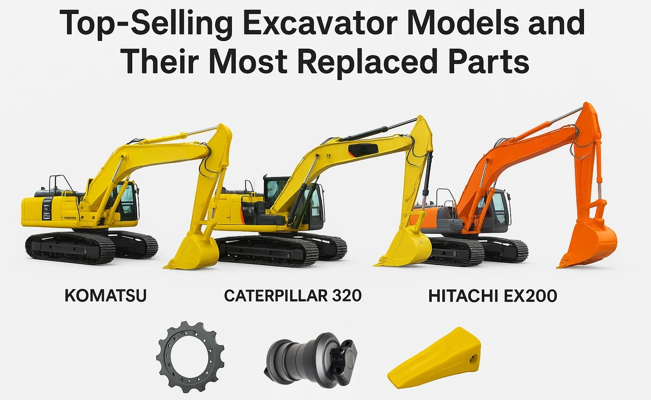 Top selling excavator models parts for sale