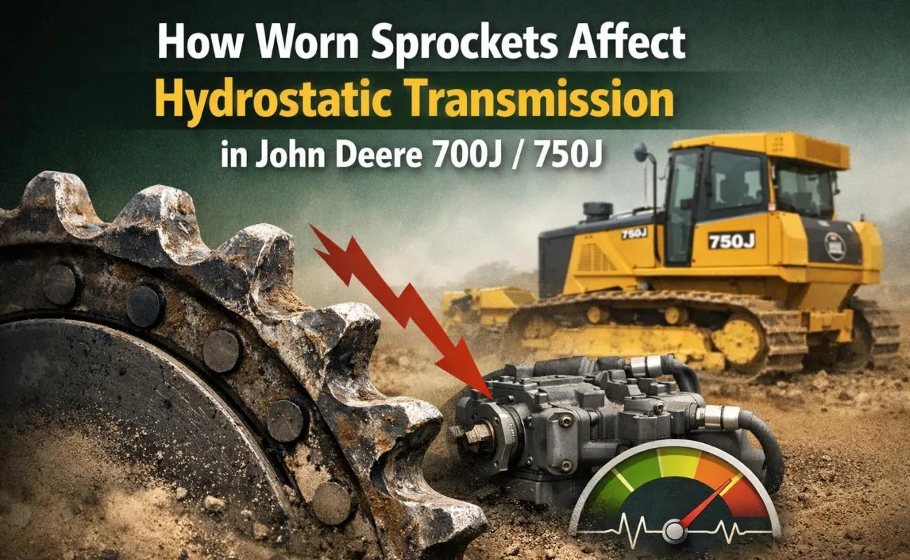 Worn Sprockets Affect Hydrostatic Transmission in John Deere 700J 750J