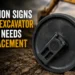 Excavator Idler Needs Replacement